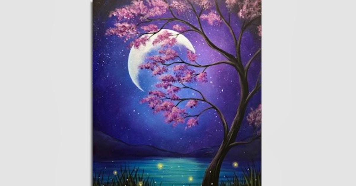 Paint Nite Mystical Moonlight Painting Classes New York