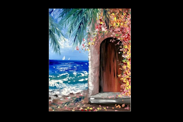 Paint Nite: Tropical Ocean Villa