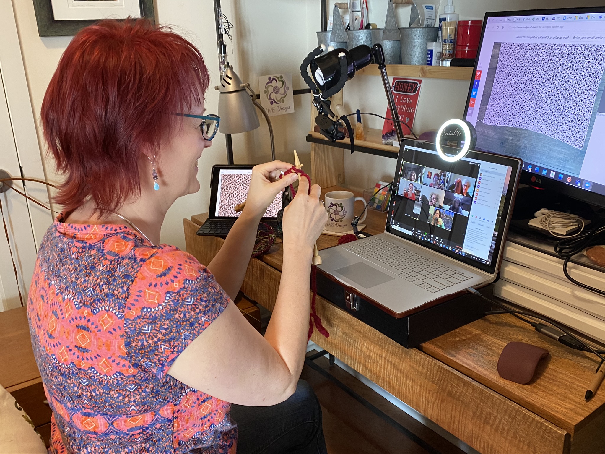Virtual Open Knitting and Crochet