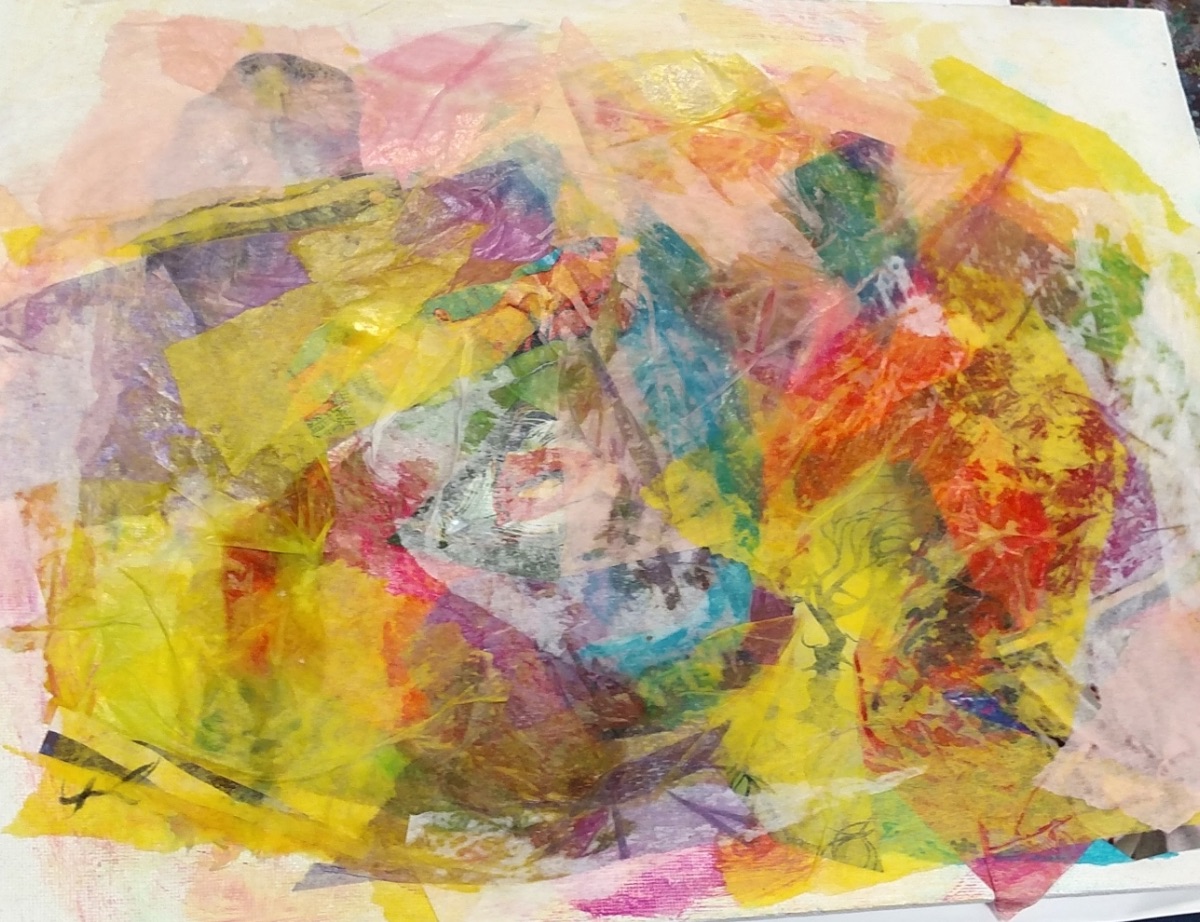 Unwind with Tissue Paper Collage Art [Class in Los Angeles] Art