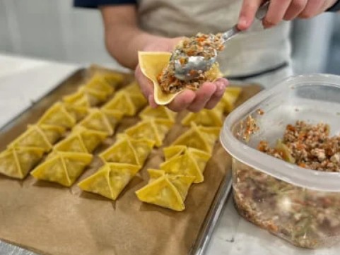 At Home Dumpling and Fortune Cookie Making