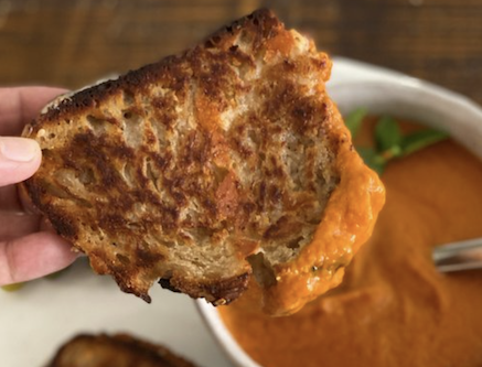 Heirloom Tomato Soup and Grilled Cheese