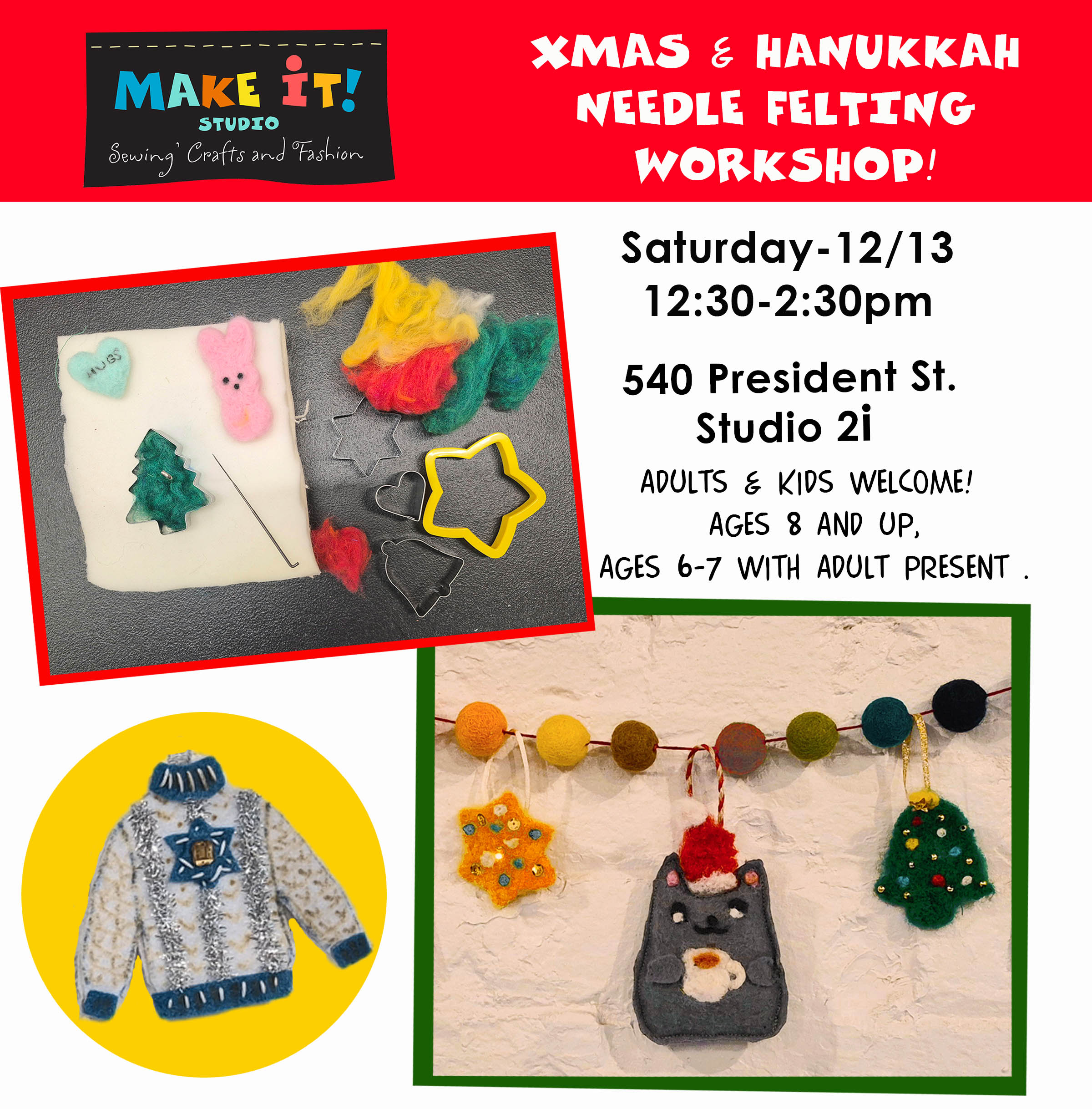 Holiday 25 Felting Workshop!