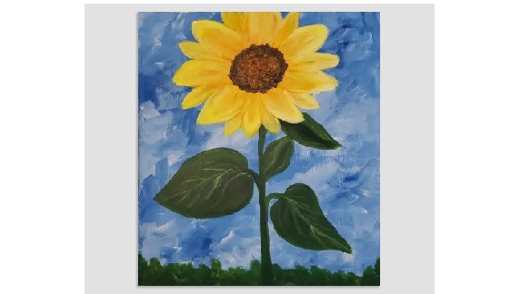Have fun at this “Sunflower” Paint and Sip Painting Event