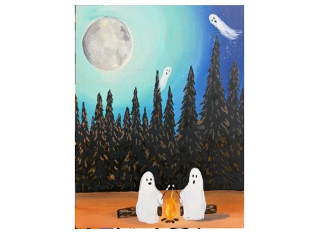 Spooky Camping Paint and Sip