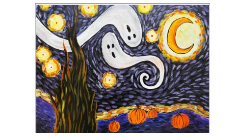 Starry Halloween Paint and Sip