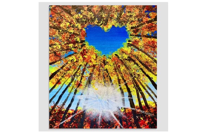 Fall Tree Love Wine and Paint Night