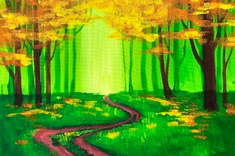 Summer Forest Live Online Beginner Painting Classes San Diego Coursehorse Painting Vino