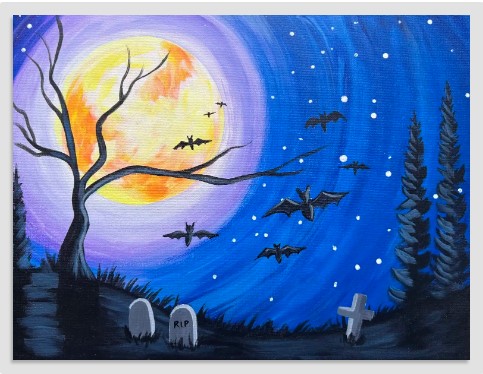 “Spooky Graveyard” – Halloween Paint and Sip