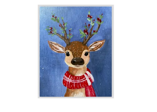 Reindeer Holiday Paint and Sip Event