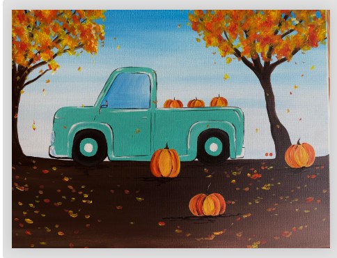 Autumn Pumpkins Paint and Sip
