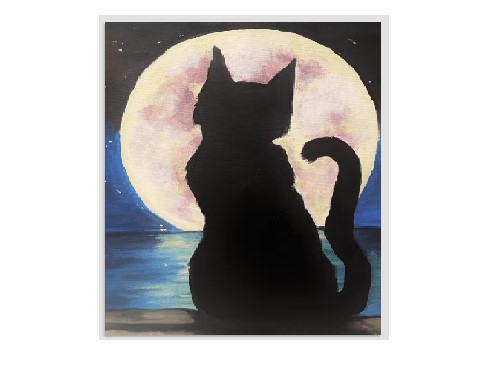 Black Cat- Sip and Paint