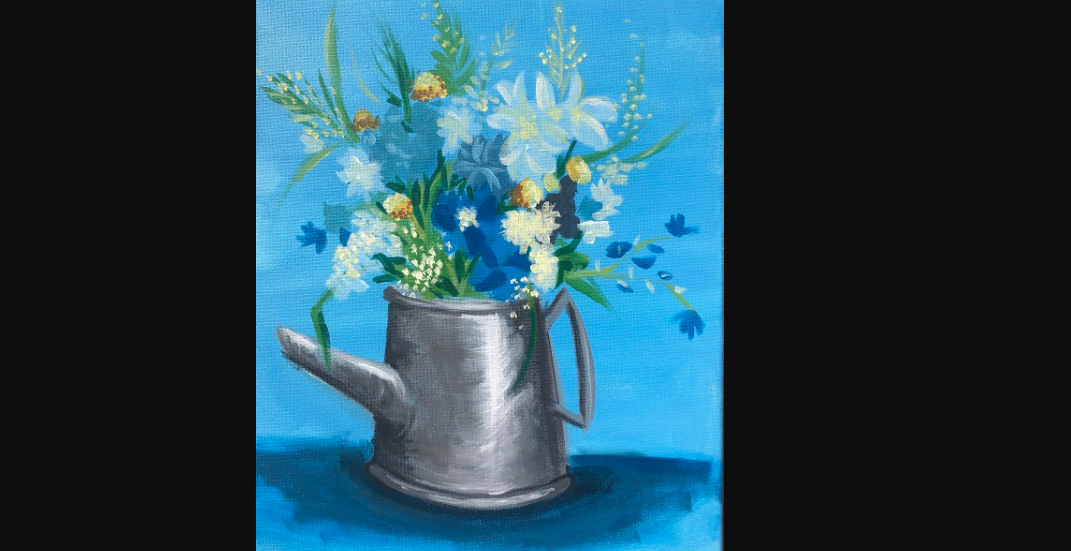 Blue Bouquet – Paint and Sip