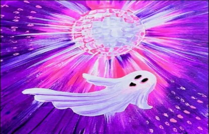 Disco Ghost Paint and Sushi