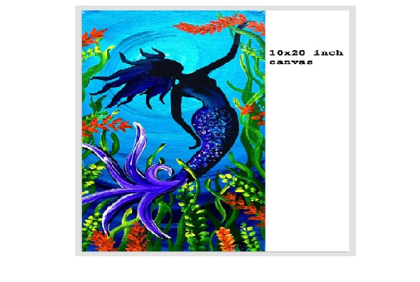 Easy Mermaid Paint and Sip
