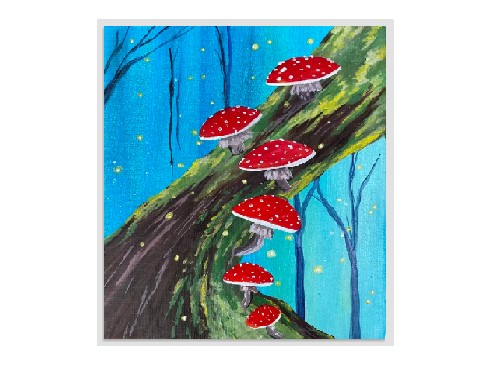 Mushroom Forest Paint and Sip