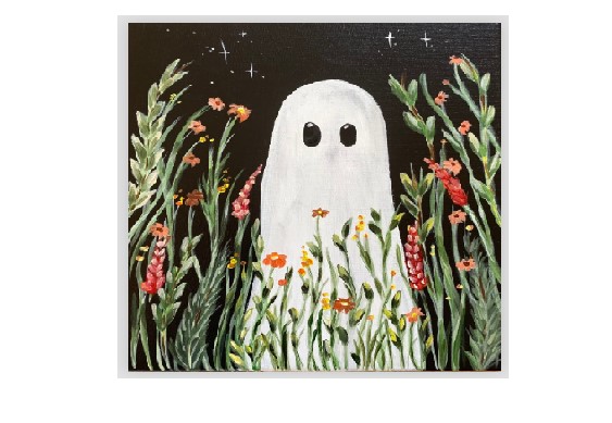 Ghostly Flowers Paint and Sip