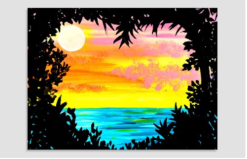 Love Summer Sunset Paint and Sip