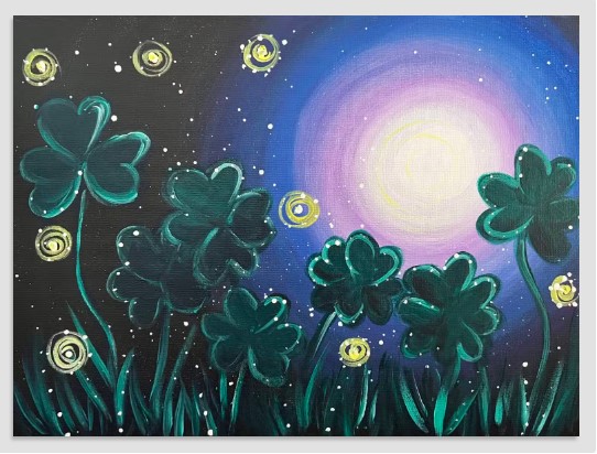 Moonlight Clovers – Paint and Sip