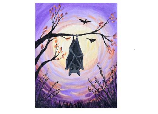 “Moonlit Bats” – Paint and Sip