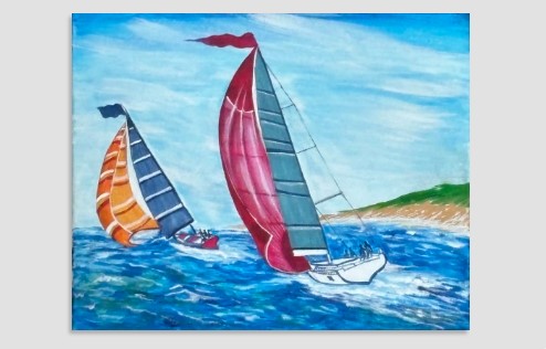 Sailing offshore! Paint and Sip
