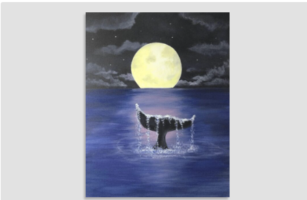 Paint and Sip Painting Event Whale Tail
