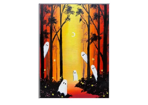 Spooky Forest Paint and Sip