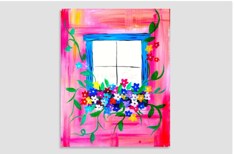Spring Windowsill – Paint and Sip