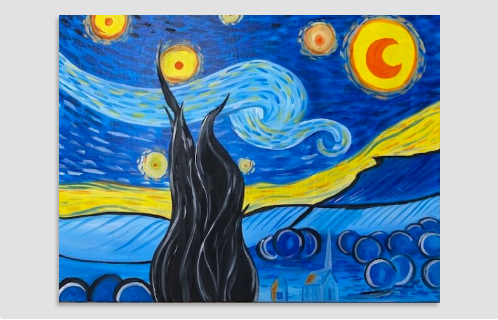 Van Gogh Starry Night -Paint and Sip