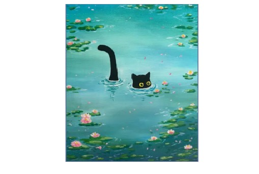 Monet’s Water Kitty Paint and Sip in LA