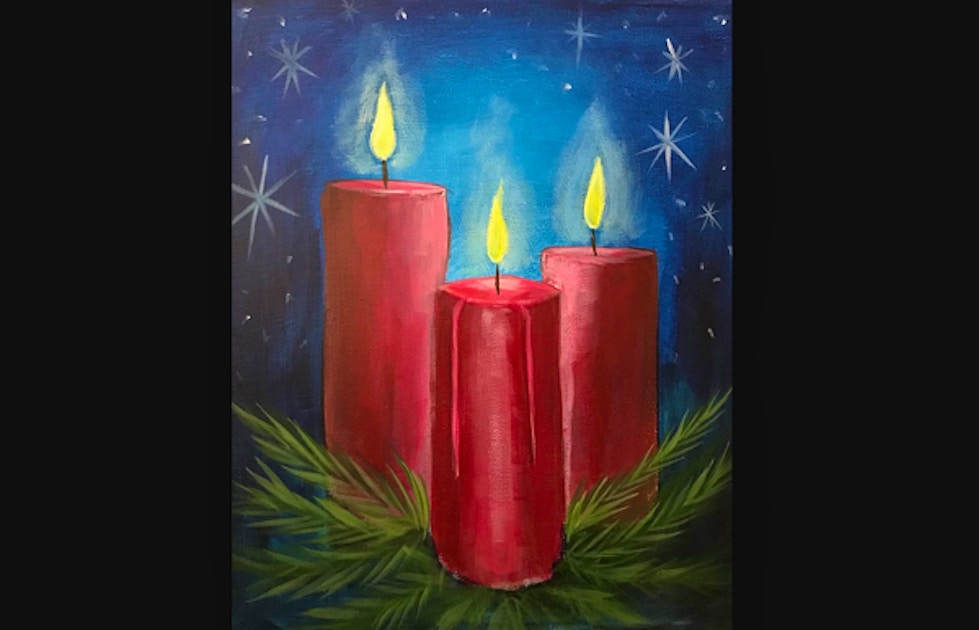 Paint and Sip - Christmas Candle