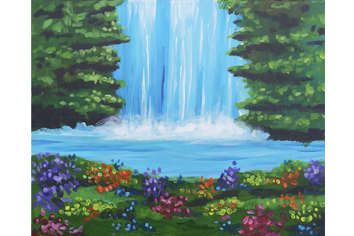 Waterfall Wine and Paint Night