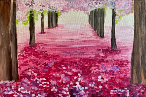 Romantic Pathway Beginner Painting Classes San Diego CourseHorse