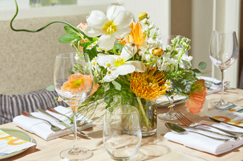 Floral Design: Spring Flowers & Mushroom