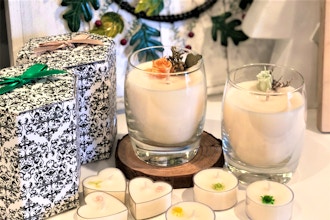 Dry Flower Soy Candle Making