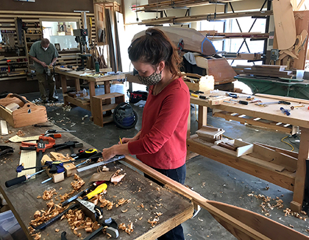 Wooden Canoe Paddle Carving