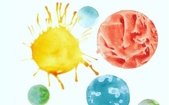 Abstract Watercolor and Fluid Botanicals
