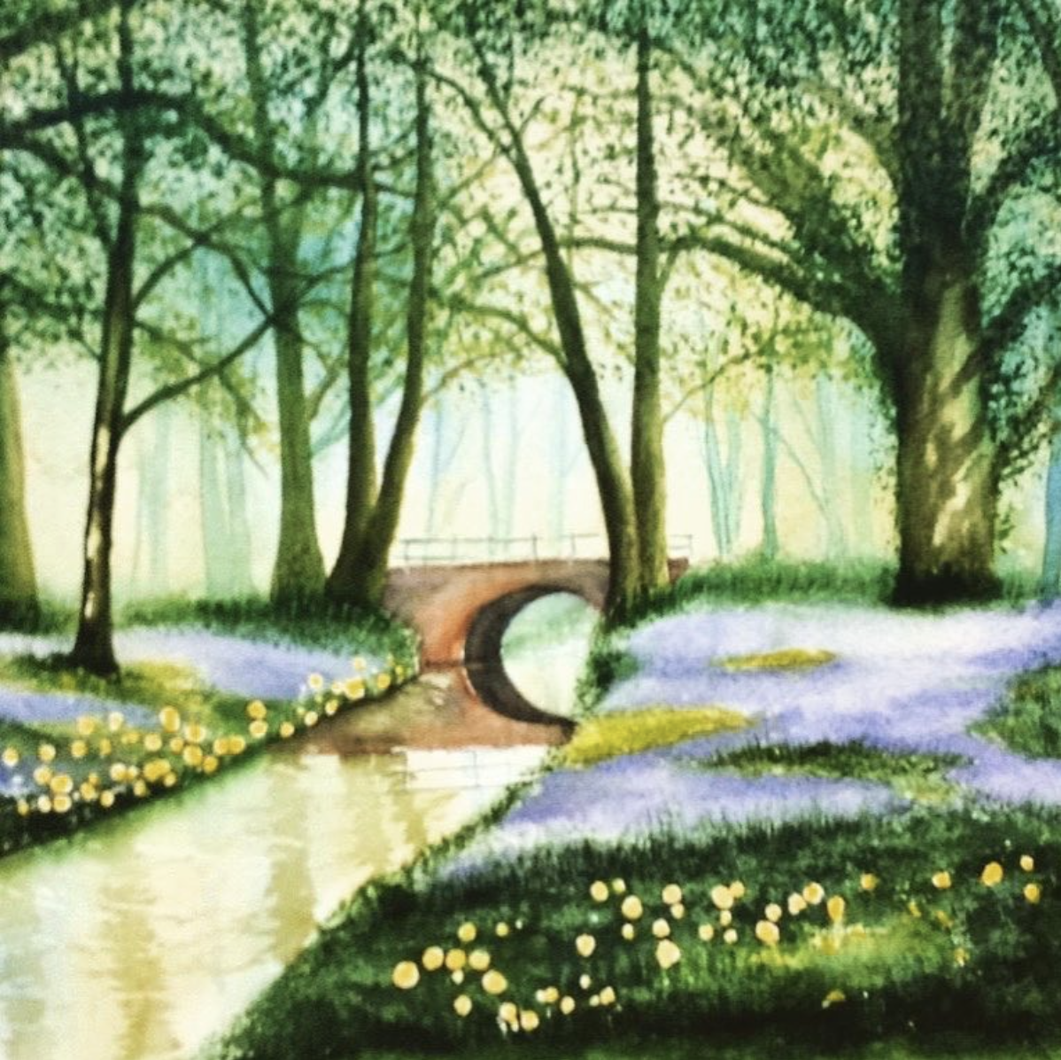 Virtual Watercolor Landscapes - Paint Water Reflections
