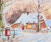 Virtual Winter Wonderland Landscape in Watercolors