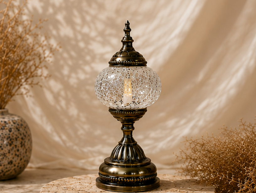 Turkish Mosaic Lamp: Pedestal Lamp