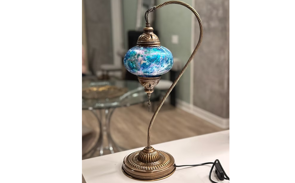 Turkish Mosaic Lamp: Swan Neck