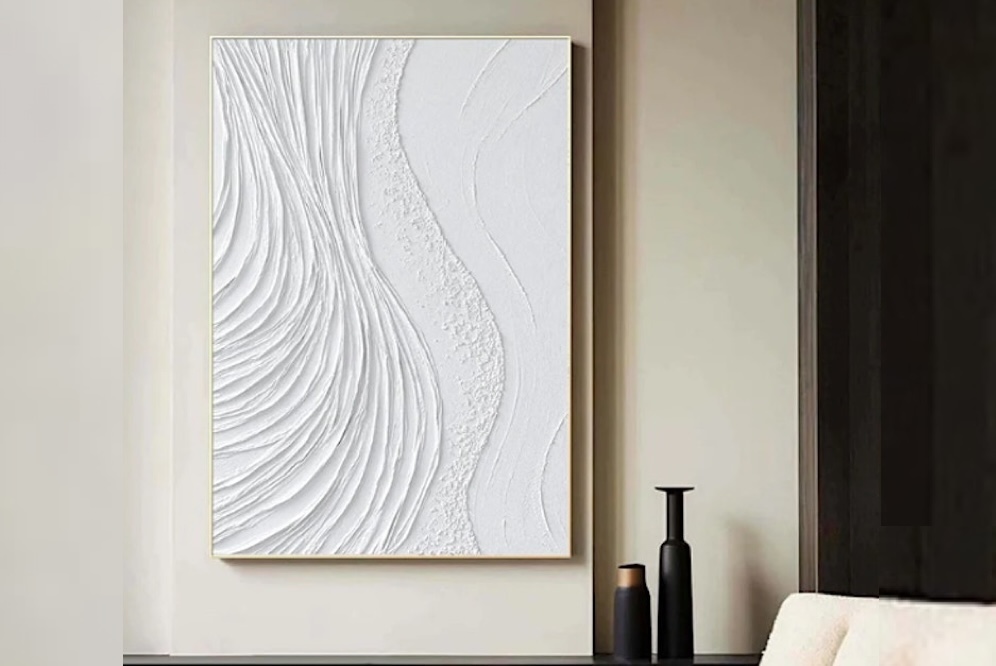 Exploring Minimalism: White-on-White Textured Painting Technique
