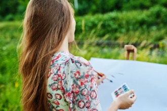 Plein Air Outdoor Watercolor Painting