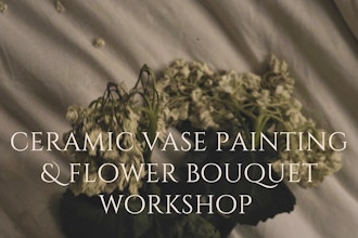 Ceramic Vase Painting&Flower Bouquet