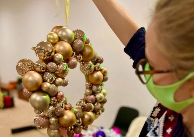 Holiday Ornament Wreath Workshop (Ages 15 & Up)
