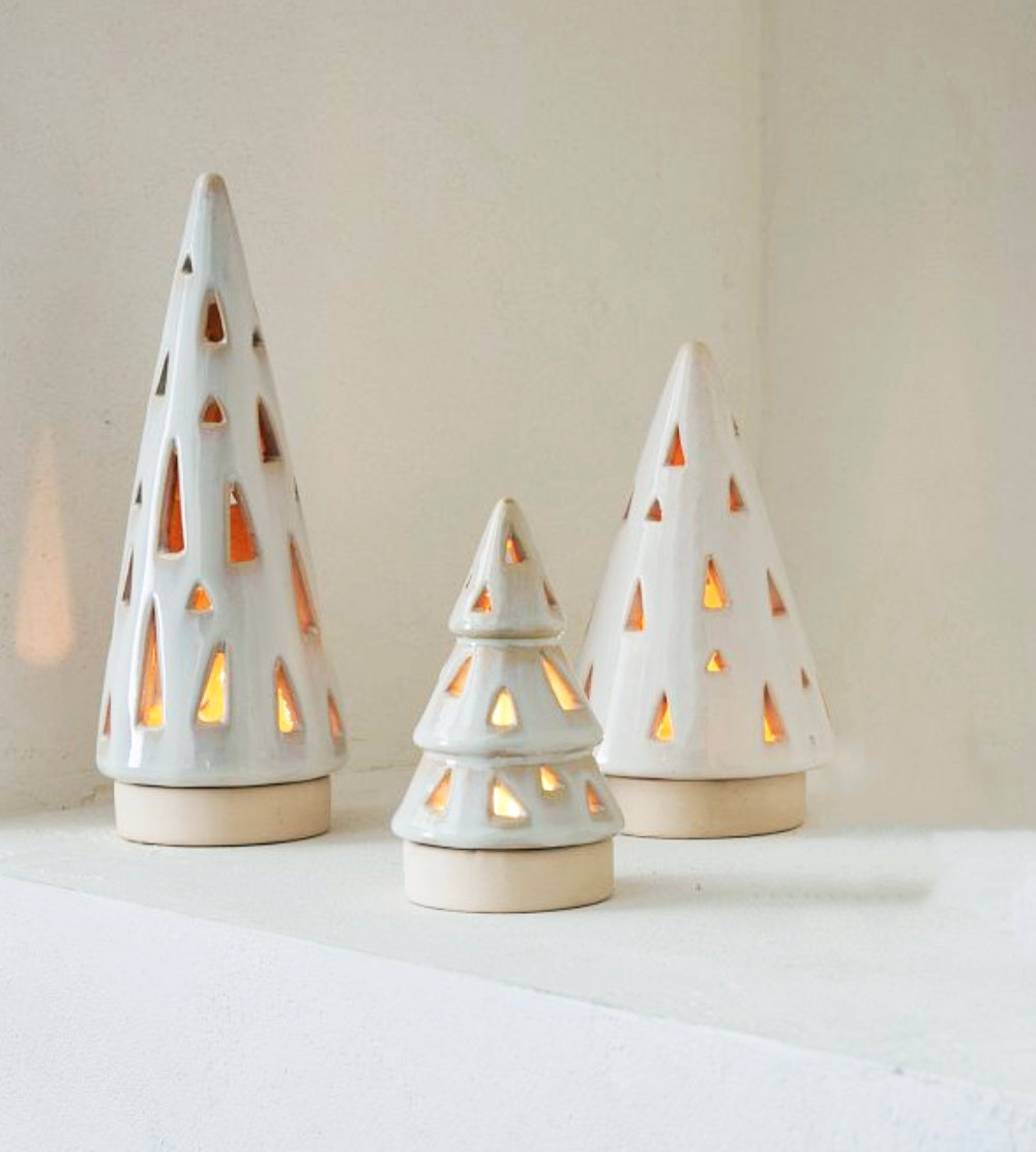Ceramic Christmas Candle Holder