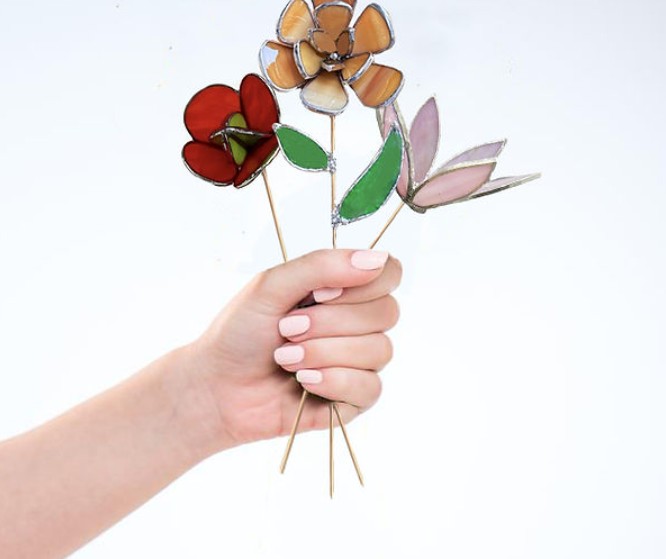 Stained Glass Flower Bouquet - 4 Week Class