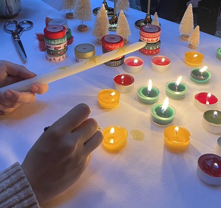 Candle Painting with Hot Chocolate