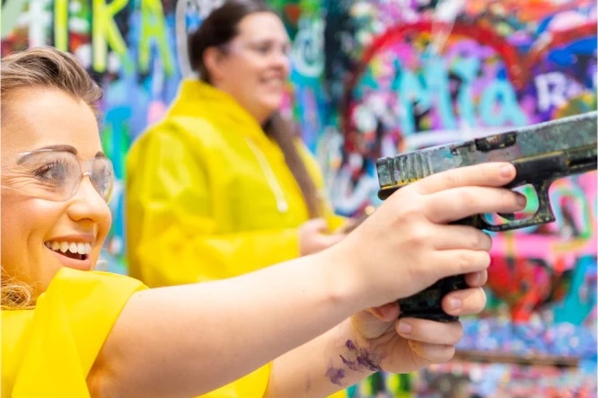 Shooting + Spinning Painting Experience (2-4 People)
