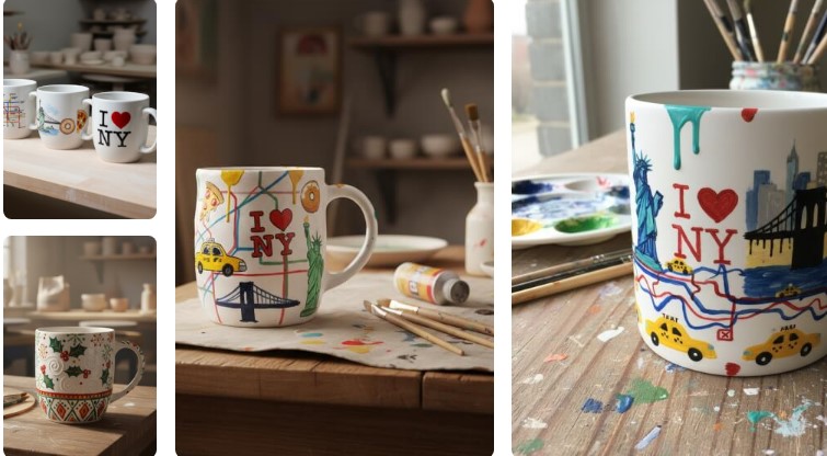 Handmade Holiday Mug Painting